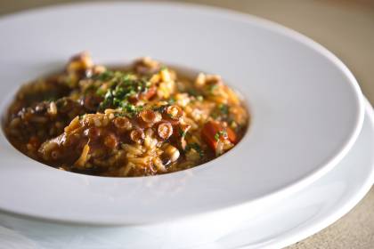 Arroz de polvo, prato do restaurante A Bela Sintra, no Jardim Paulista. Arroz de polvo, prato do restaurante A Bela Sintra, no Jardim Paulista.