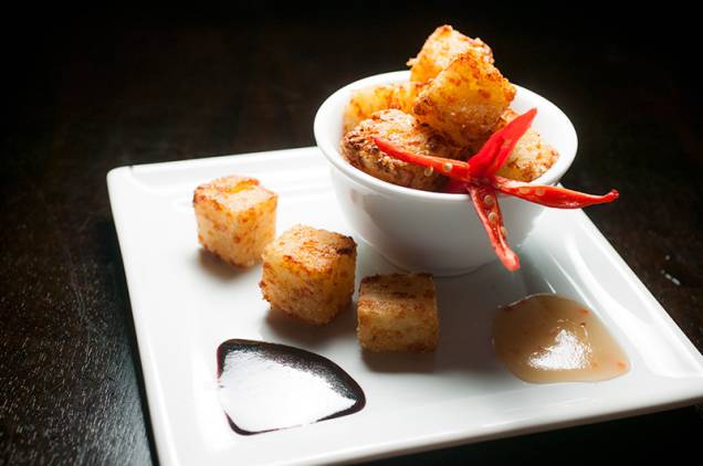 Porções: dadinhos de tapioca com queijo de coalho Porções: dadinhos de tapioca com queijo de coalho
