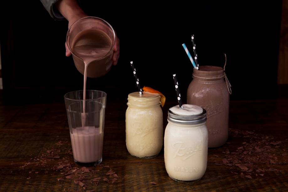 Cadillac Burger: milk-shakes de laranja, baunilha e chocolate feitos com sorvete artesanal