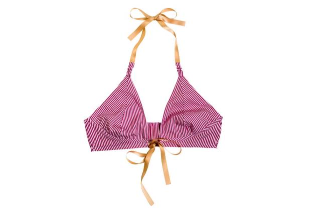 Top rosa com laços Top rosa com laços