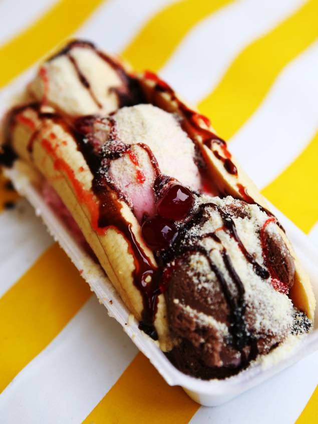 Sorveteria Tropical: a clássica banana slipt a 13 reais Sorveteria Tropical: a clássica banana slipt a 13 reais