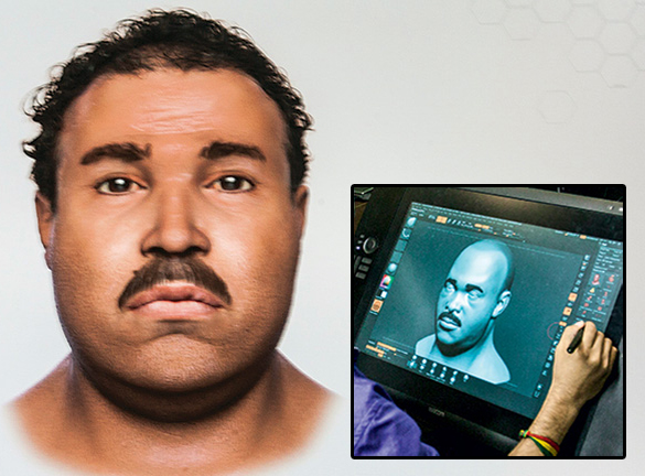 Novo laboratório da polícia reconstitui rosto do esquartejado com técnica de cinema