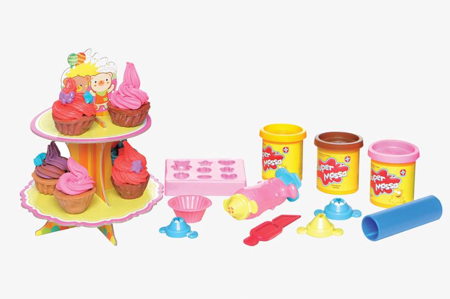 Kit para fazer cupcakes de massinha