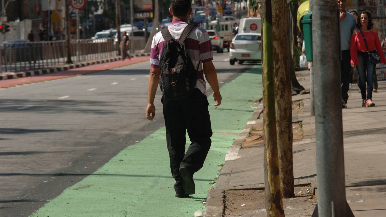 Faixa verde na Liberdade