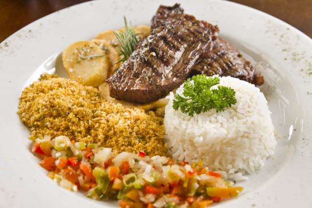 Picanha brasileira: para duas pessoas, o prato custa 55 reais Picanha brasileira: para duas pessoas, o prato custa 55 reais