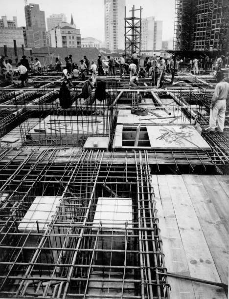 Copan: foto tirada para registrar o início da contrução do primeiro pavimento Copan: foto tirada para registrar o início da contrução do primeiro pavimento