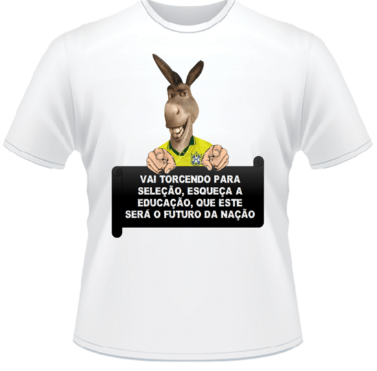 Contra a Copa do Mundo: "Vai torcendo para seleção, esqueça a educação, que este será o futuro da nação" Contra a Copa do Mundo: "Vai torcendo para seleção, esqueça a educação, que este será o futuro da nação"