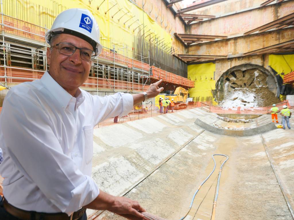 Governador Geraldo Alckmin obras metrô