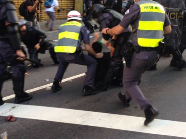 Foram disparados tiros de bala de borracha na Rua da Consolação Foram disparados tiros de bala de borracha na Rua da Consolação