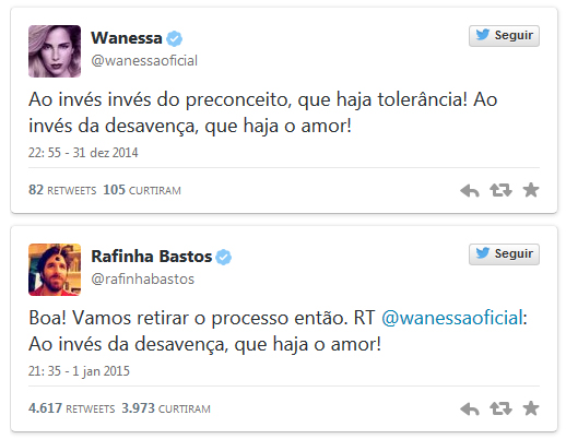 Rafinha Bastos ironiza comentário de Wanessa Camargo nas redes sociais