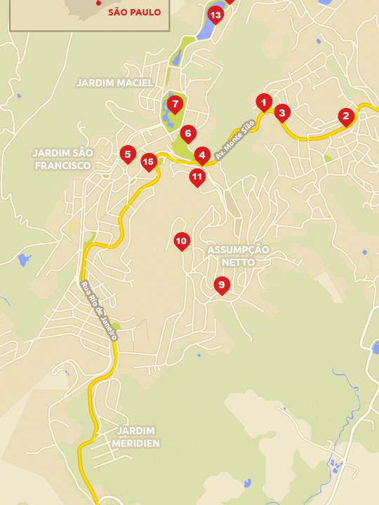 Mapa - Águas de Lindóia