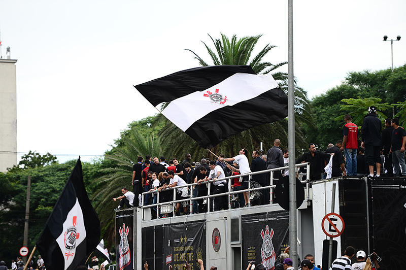 A Fiel não abriu mão de comemorar o título Mundial A Fiel não abriu mão de comemorar o título Mundial