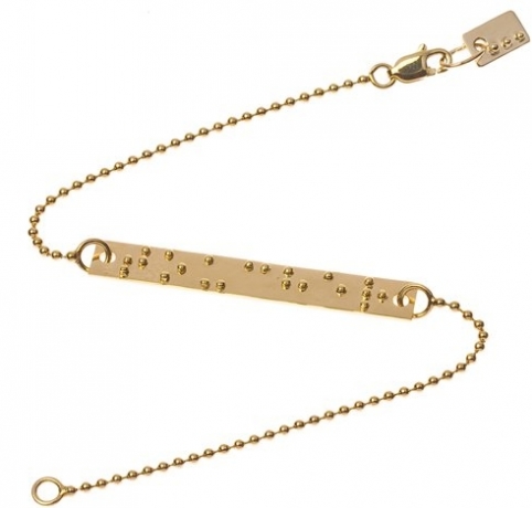 Pulseira com placa que leva a inscrição Pulseira com placa que leva a inscrição