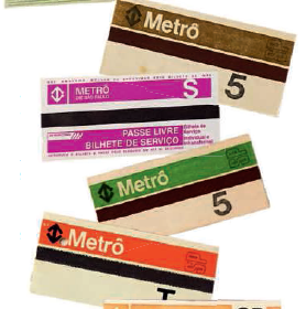 metro coleção bilhetes