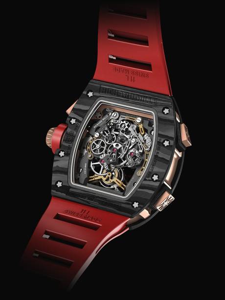 RM 011 Flyback Chronograph: a Richard Mille desenvolveu um carbono com 600 camadas de fi bra RM 011 Flyback Chronograph: a Richard Mille desenvolveu um carbono com 600 camadas de fi bra