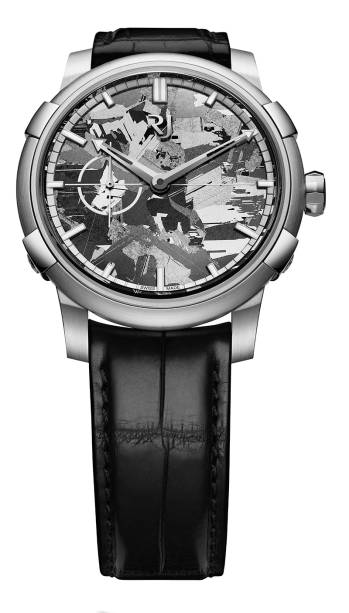 Romain Jerome 1969: mostrador de meteorito no modelo em homenagem à chegada do homem à Lua Romain Jerome 1969: mostrador de meteorito no modelo em homenagem à chegada do homem à Lua