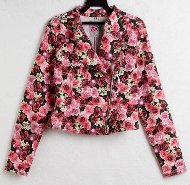 	Jaqueta floral. R$ 59,90.