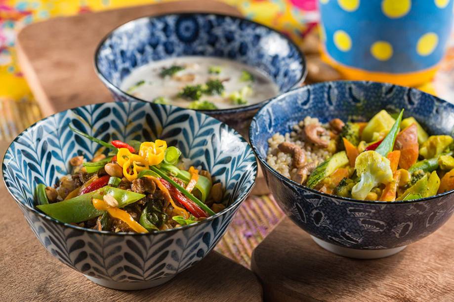 Receitas servidas em bowls