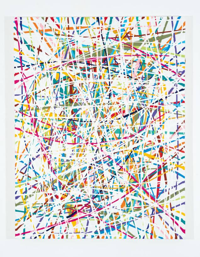 As pinturas construídas a partir de linhas do paulista Caetano de Almeida As pinturas construídas a partir de linhas do paulista Caetano de Almeida