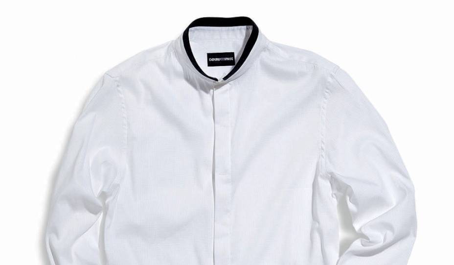 Camisa de algodão e lã, da Empório Armani