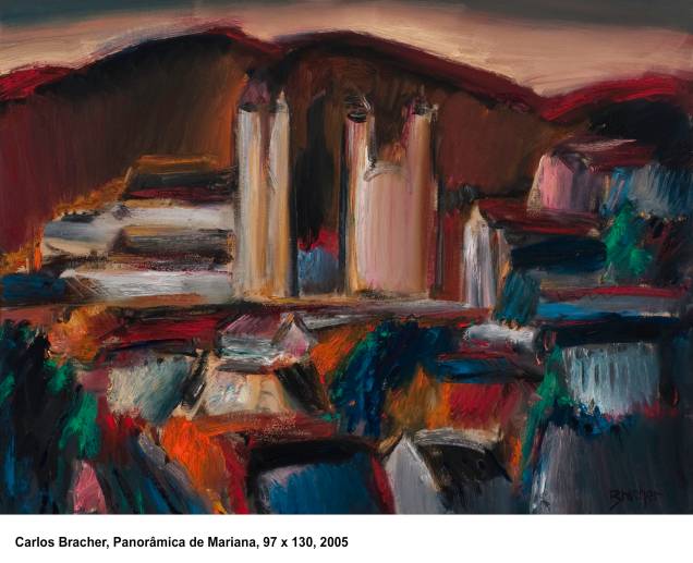 em>Panorâmica de Mariana</em> (2005): as paisagens mineiras são tema comum em sua produção em>Panorâmica de Mariana</em> (2005): as paisagens mineiras são tema comum em sua produção