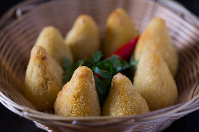 A porção de coxinhas de porco