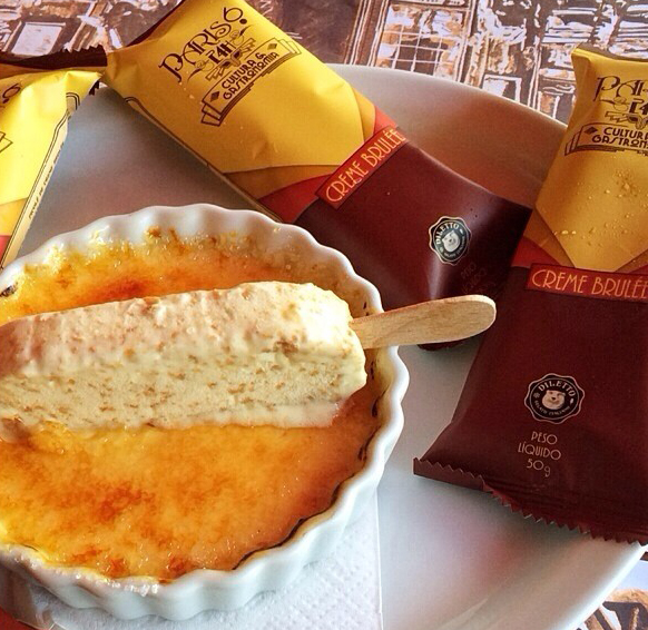 Picolé de creme brûlé: parceria entre o Paris 6 e a Diletto Picolé de creme brûlé: parceria entre o Paris 6 e a Diletto