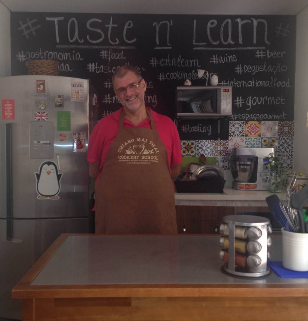 O cozinheiro: aula de cozinha tailandesa em inglês