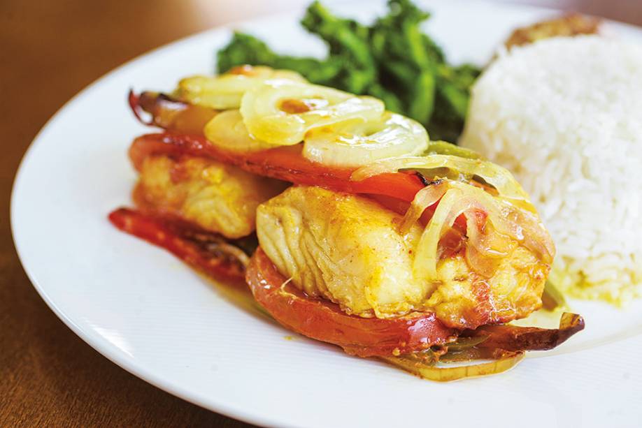 Bacalhau ao forno com páprica