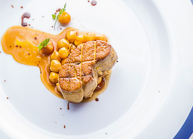 Foie gras com grão-de-bico Foie gras com grão-de-bico