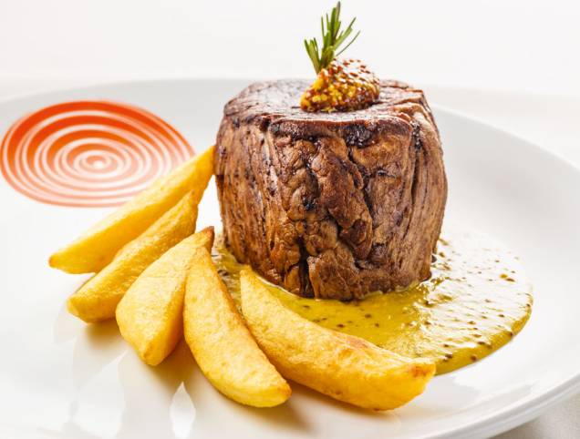 box filet com fritas rústicas box filet com fritas rústicas
