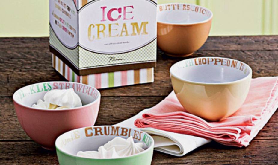 Conjunto de 4 bowls para sorvete Conjunto de 4 bowls para sorvete