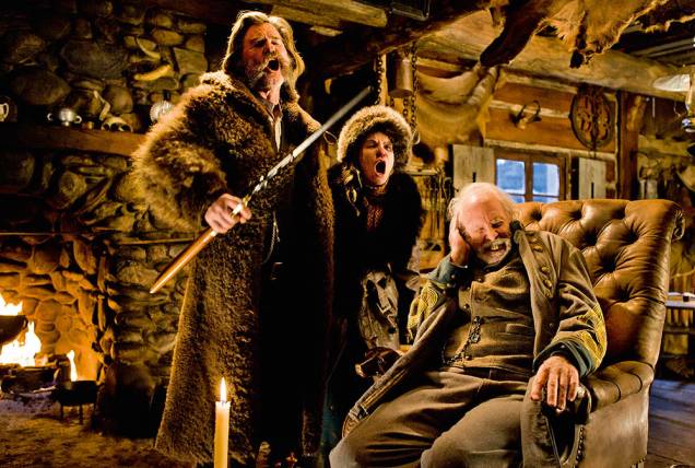 Os Oitos Odiados: Kurt Russell, Jennifer Jason Leigh e Bruce Dern Os Oitos Odiados: Kurt Russell, Jennifer Jason Leigh e Bruce Dern