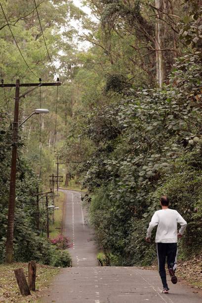 Quem prefere fazer o cooper no asfalto também encontra muito verde ao lado da via Quem prefere fazer o cooper no asfalto também encontra muito verde ao lado da via