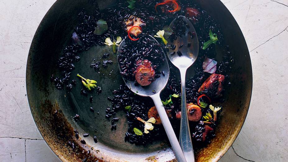 ChefVivi: polvo com arroz negro