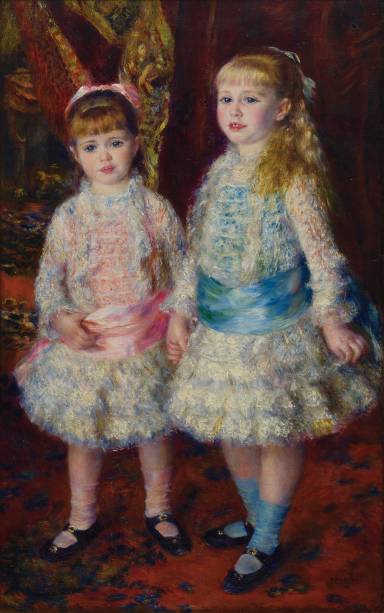 Rosa e Azul (As Meninas Cahen d’Anvers), de Renoir. Rosa e Azul (As Meninas Cahen d’Anvers), de Renoir.