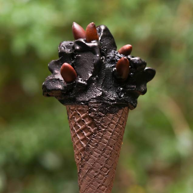 Sorvete speciale: de chocolate com castanha de baru