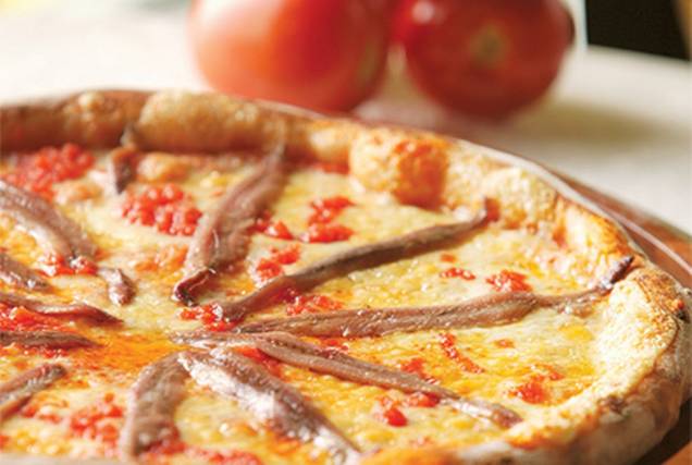 Opção entre as pizzas da Veridiana: a clássica romana Opção entre as pizzas da Veridiana: a clássica romana
