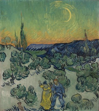 "Passeio ao crepúsculo",de Vincent van Gogh, 1889-90 "Passeio ao crepúsculo",de Vincent van Gogh, 1889-90