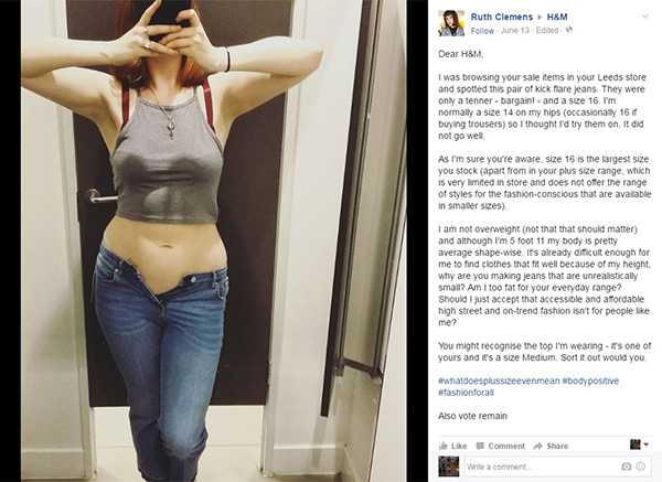 Ela publicou um desabafo na internet após uma experiência ruim numa loja fast-fasion