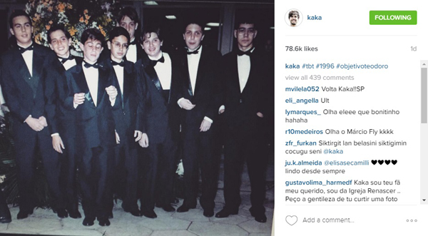 Kaká publica foto de quando tinha apenas 14 anos de idade e surpreende seguidores