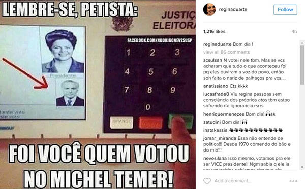 Regina Duarte publica mensagens na internet após decisão do Senado e provoca polêmica