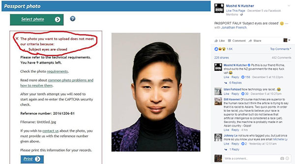 Este rapaz tirou uma foto para o novo passaporte, mas o clique foi recusado por um estranho motivo