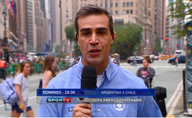 Repórter interrompe transmissão do SportTV e chama táxi para desconhecida