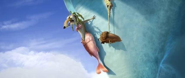 O esquilo Scrat provoca uma onda de terremotos em A Era do Gelo 4: reviravoltas O esquilo Scrat provoca uma onda de terremotos em A Era do Gelo 4: reviravoltas