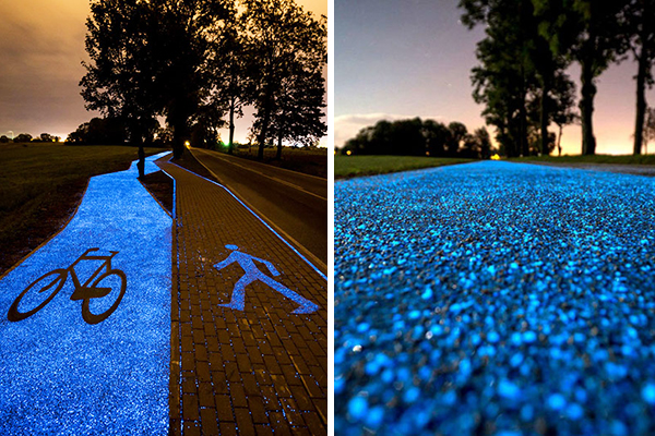 Movida a energia solar, ciclovia na Polônia fica iluminada após o fim do dia