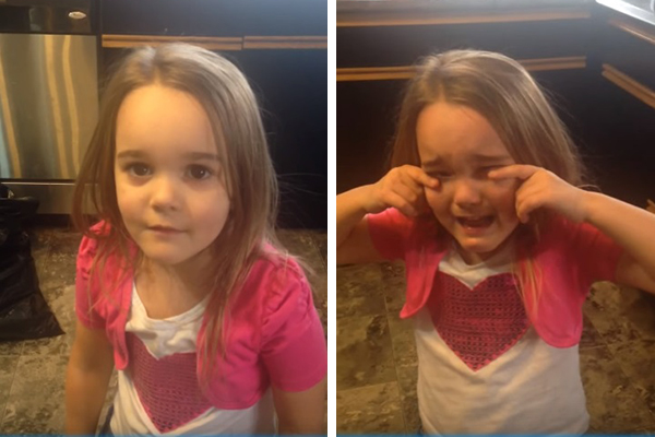 Garotinha descobre que ganhará mais um irmão mais novo e reage como se fosse o fim do mundo