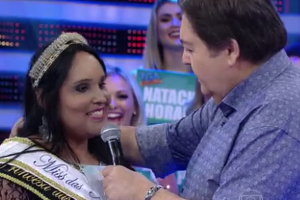 Faustão convida modelo plus size para fazer regime com ele e recebe resposta atravessada