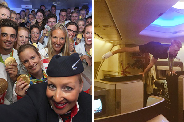 Os atletas da Grã-Bretanha se divertiram como nunca no retorno para casa após a Olimpíada do Rio