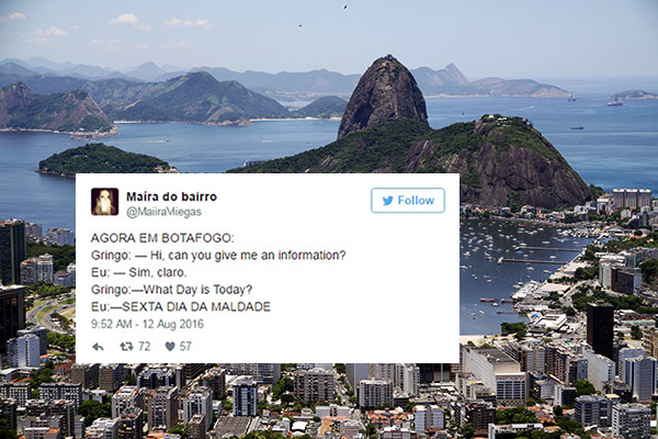 A “grosseria” de uma carioca com um turista virou a melhor piada da Olimpíada
